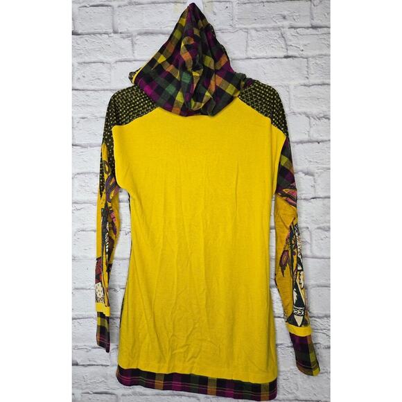 Vintage Anac by Kimi Y2K patchwork wool floral polka dot full zip hoodie Medium. - Picture 4 of 7